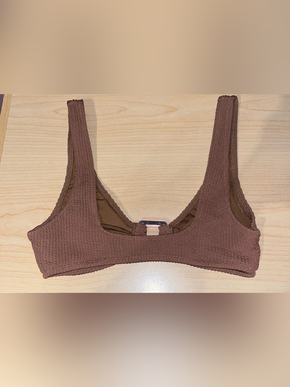 Aerie Crinkle Ring Wide Strap Scoop Bikini Top - Picture 6 of 7